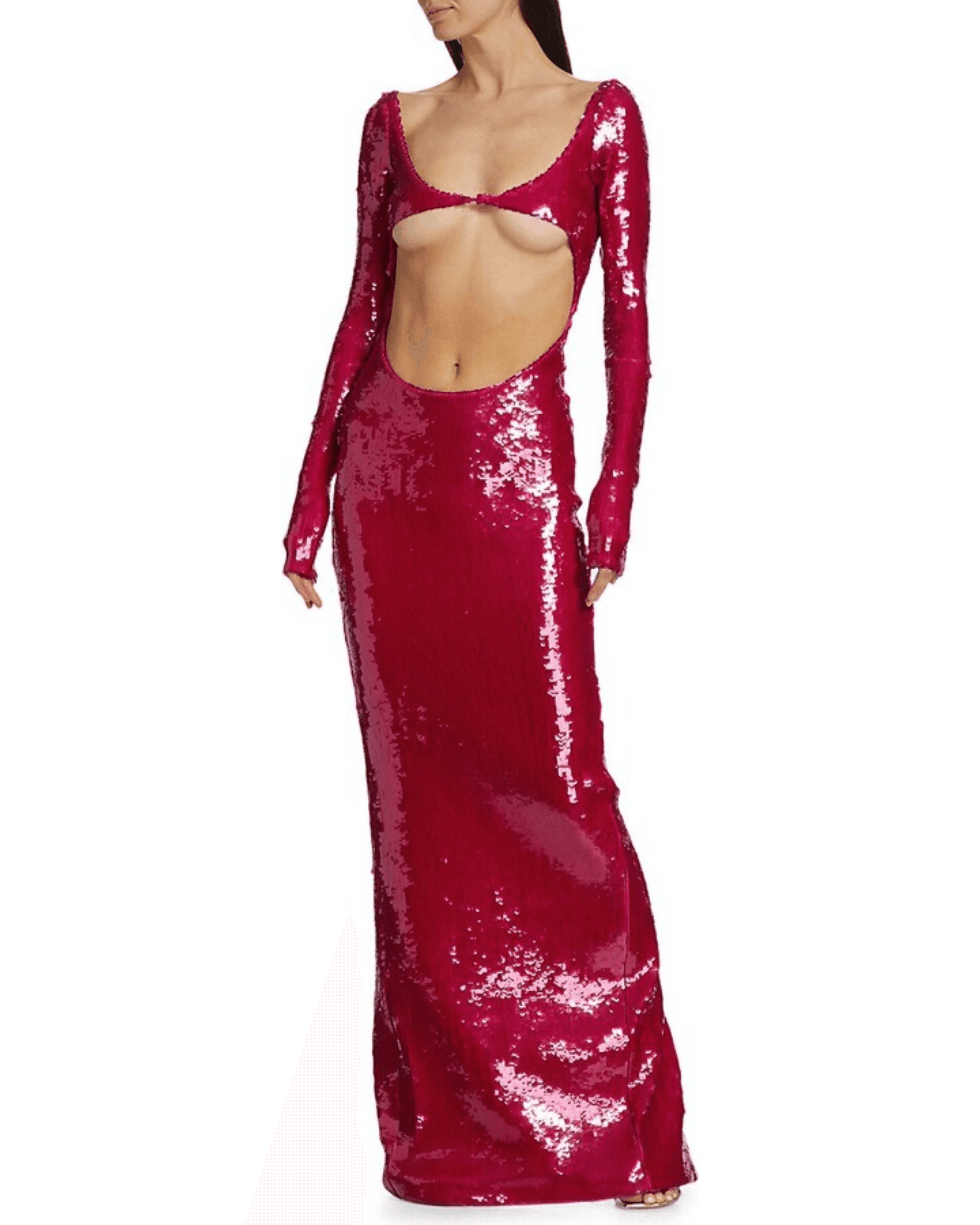 Sequin-Embroidered Cut-Out Gown - Endless - UAE Rental and Resale for Women's Fashion