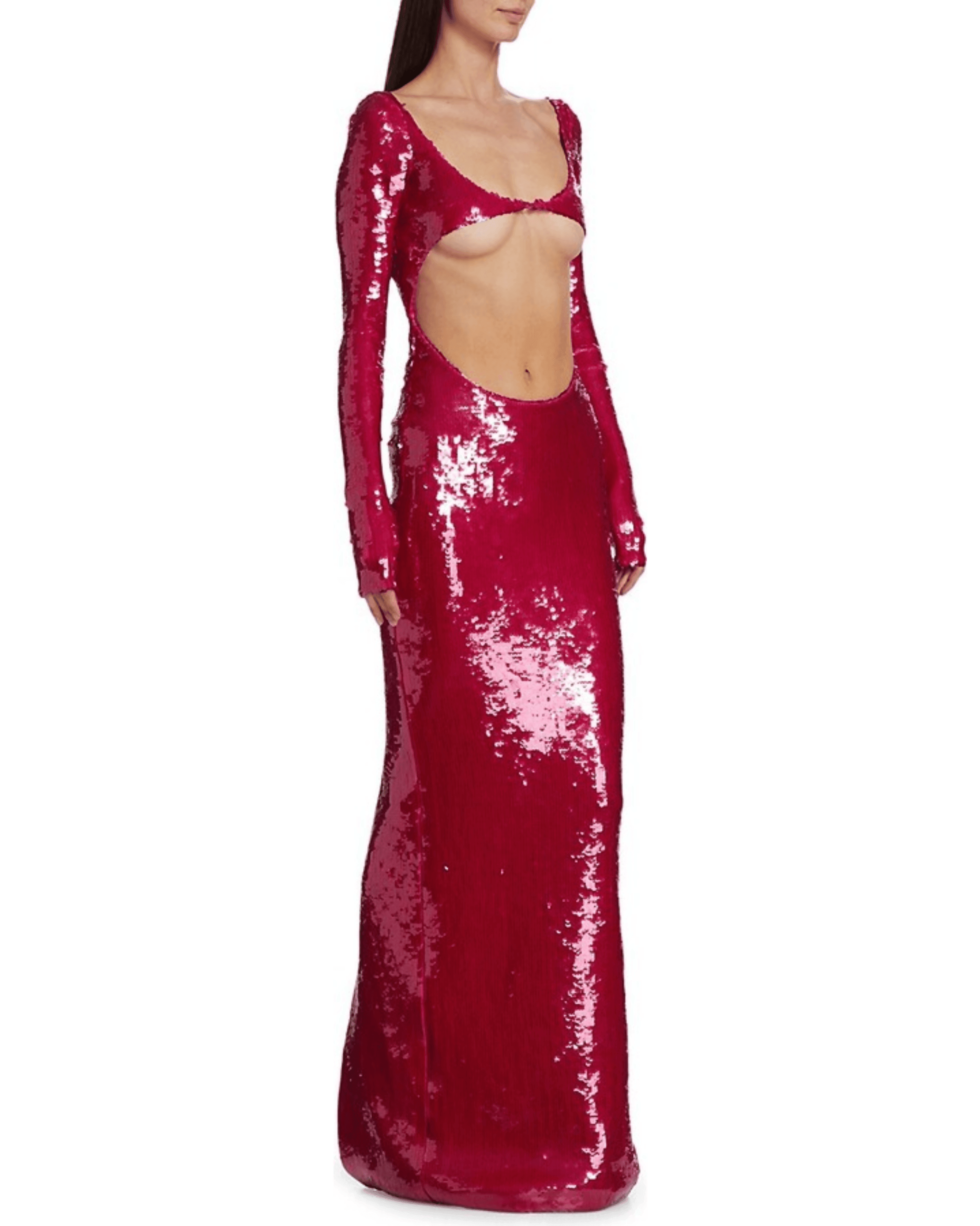 Sequin-Embroidered Cut-Out Gown - Endless - UAE Rental and Resale for Women's Fashion