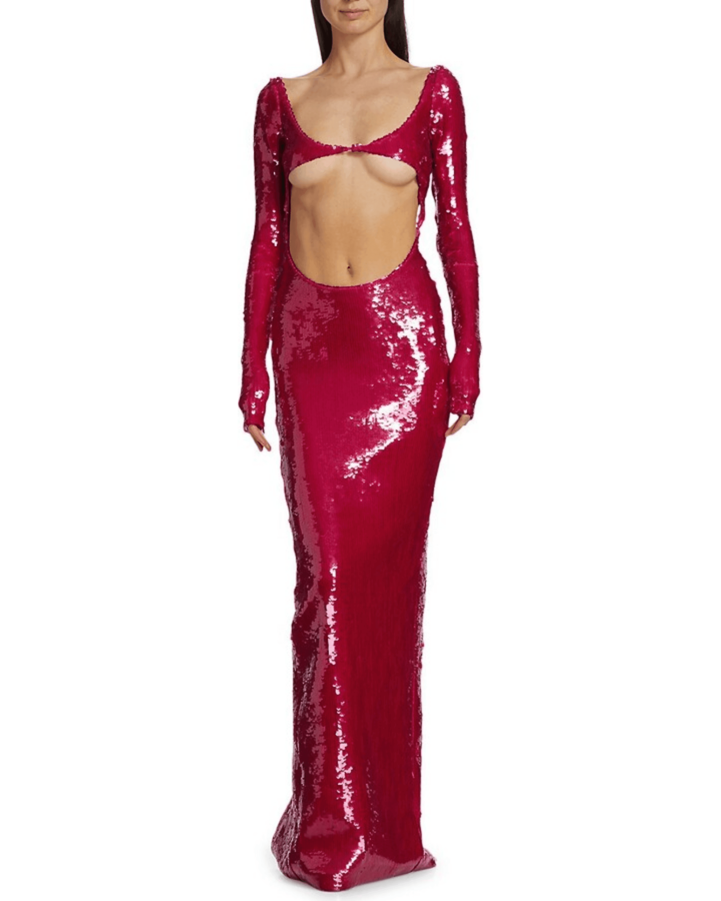 Sequin-Embroidered Cut-Out Gown - Endless - UAE Rental and Resale for Women's Fashion