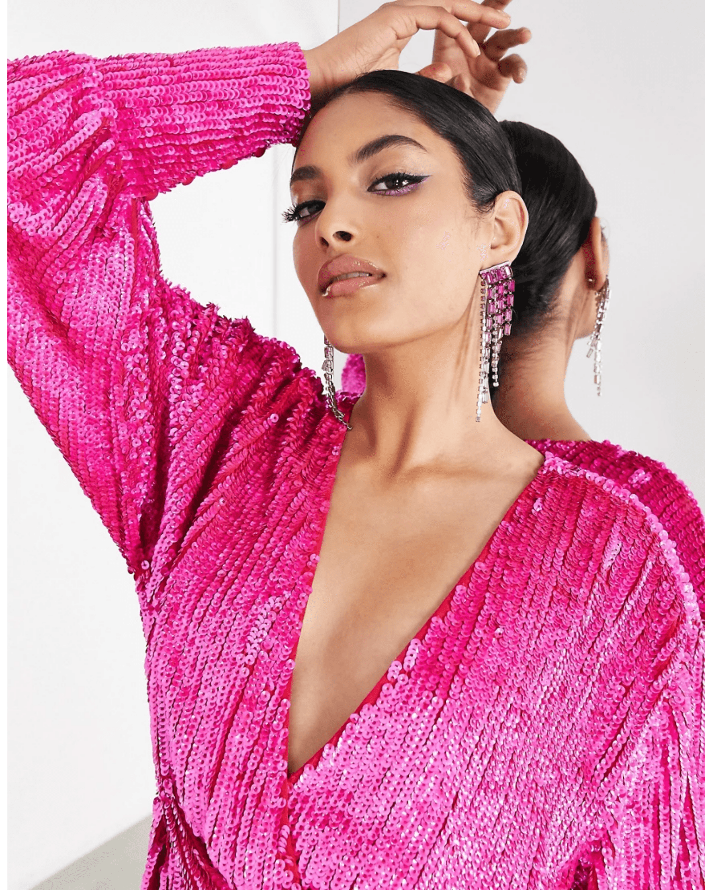 Sequin Wrap Mini Dress - Endless - UAE Rental and Resale for Women's Fashion