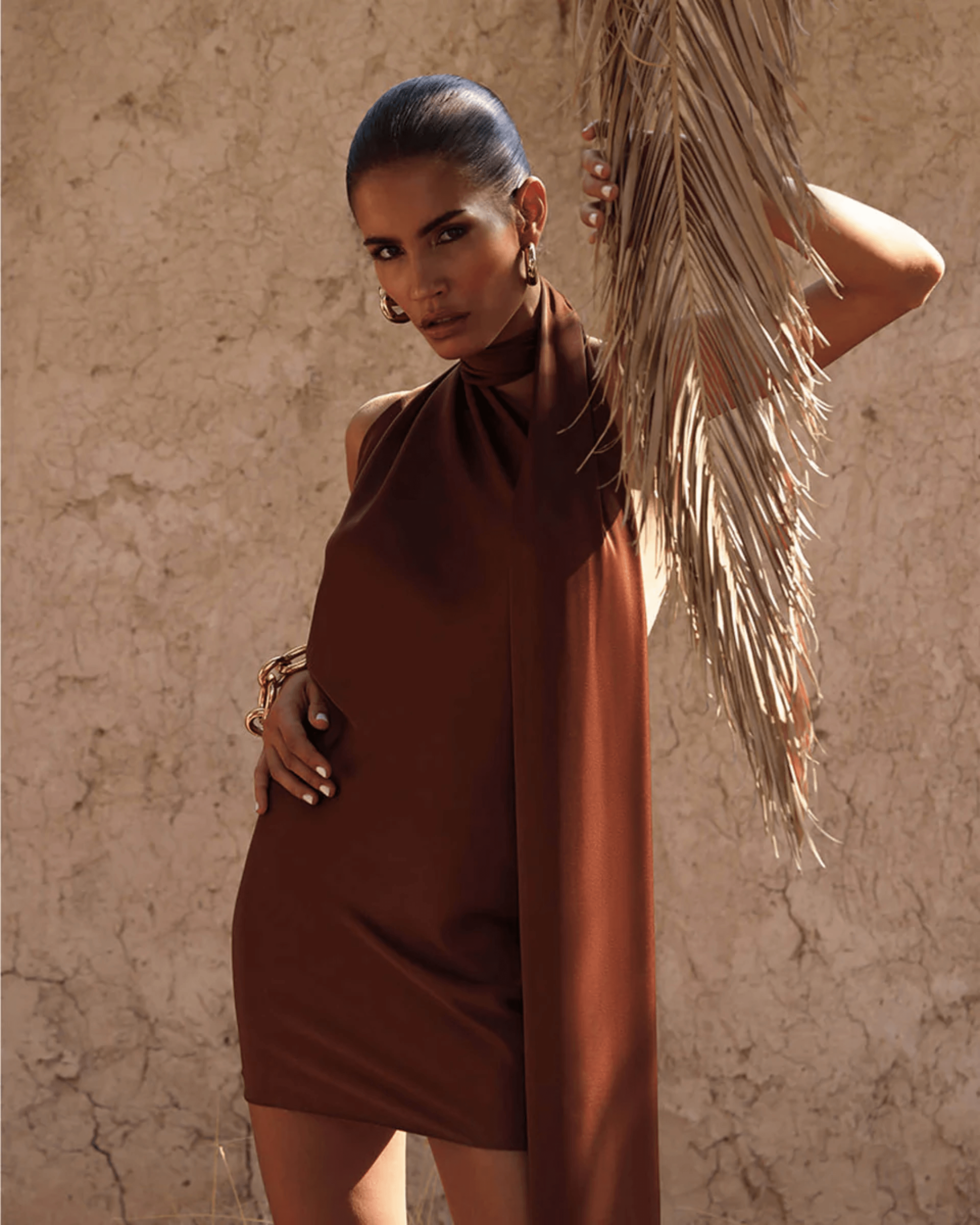 Serafia Cocoa Dress - Endless - UAE Rental and Resale for Women's Fashion