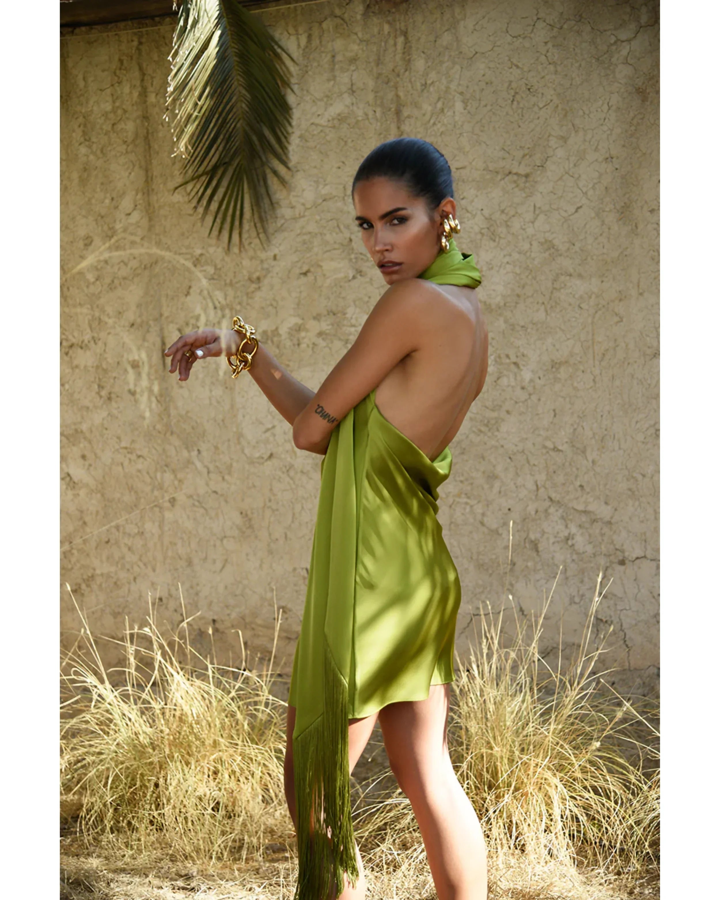 Serafia Dress in Green - Endless - UAE Rental and Resale for Women's Fashion