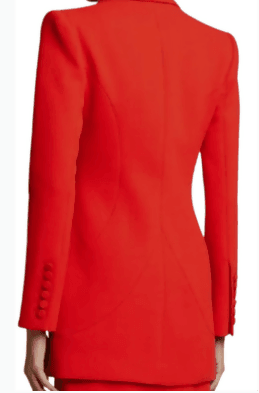 Sergio Hudson Sculptured Blazer Jacket In Crimson - Endless - UAE Rental and Resale for Women's Fashion