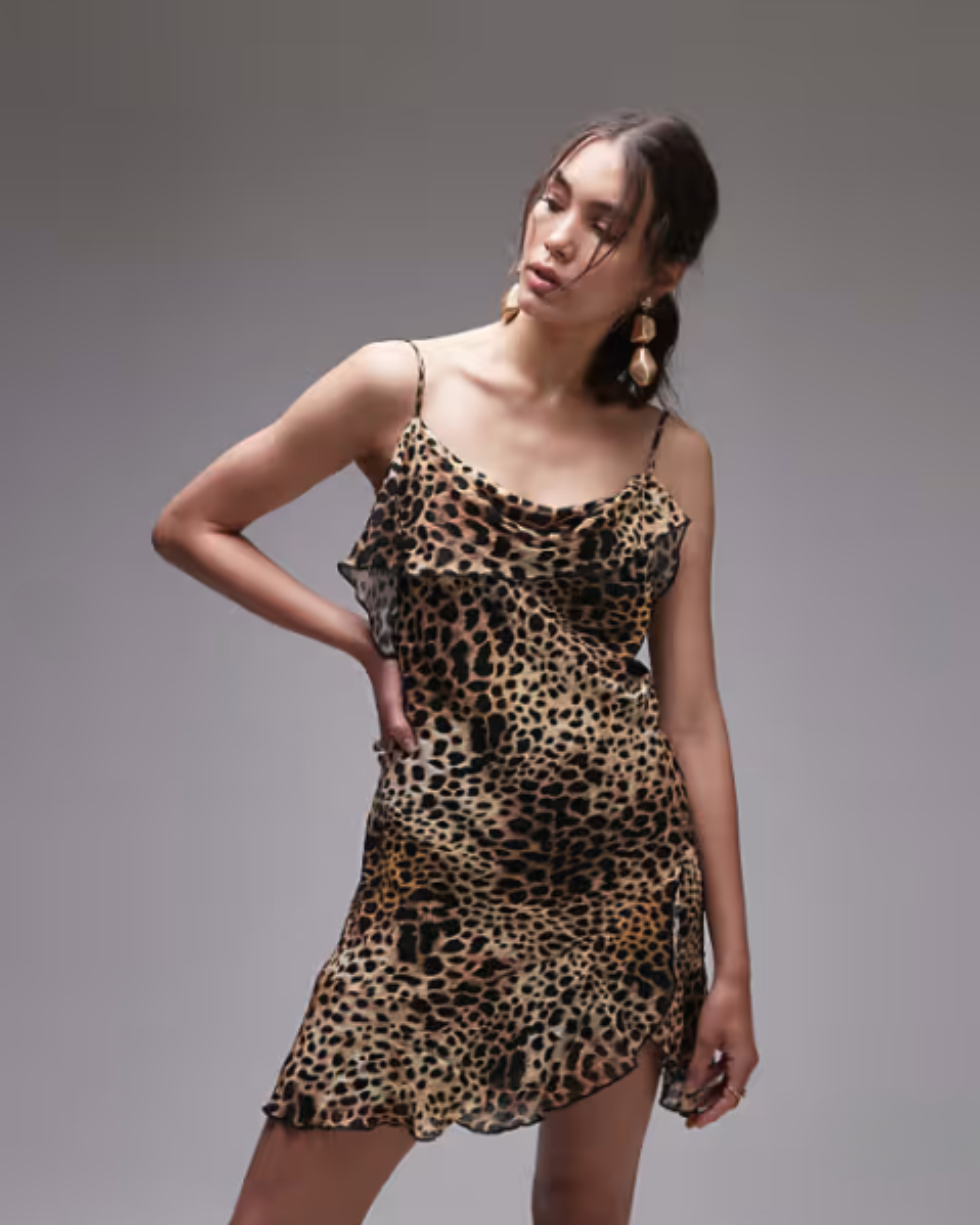 Sheer Drape Mini Dress - Endless - UAE Rental and Resale for Women's Fashion