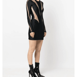 Sheer-Panel Mini Dress - Endless - UAE Rental and Resale for Women's Fashion