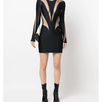 Sheer-Panel Mini Dress - Endless - UAE Rental and Resale for Women's Fashion