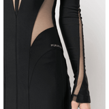 Sheer-Panel Mini Dress - Endless - UAE Rental and Resale for Women's Fashion