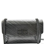 Shiny Goatskin Logo Embossed Monochrome BB Chain Wallet Black - Endless - UAE Rental and Resale for Women's Fashion