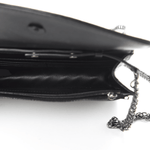 Shiny Goatskin Logo Embossed Monochrome BB Chain Wallet Black - Endless - UAE Rental and Resale for Women's Fashion