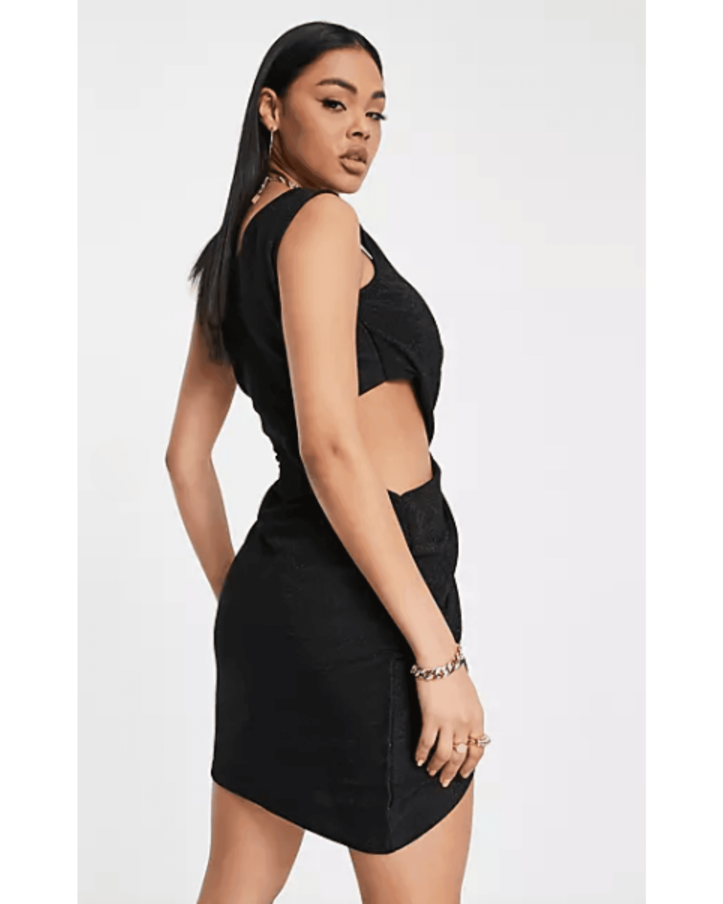 Short Asymmetric Dress - Endless - UAE Rental and Resale for Women's Fashion