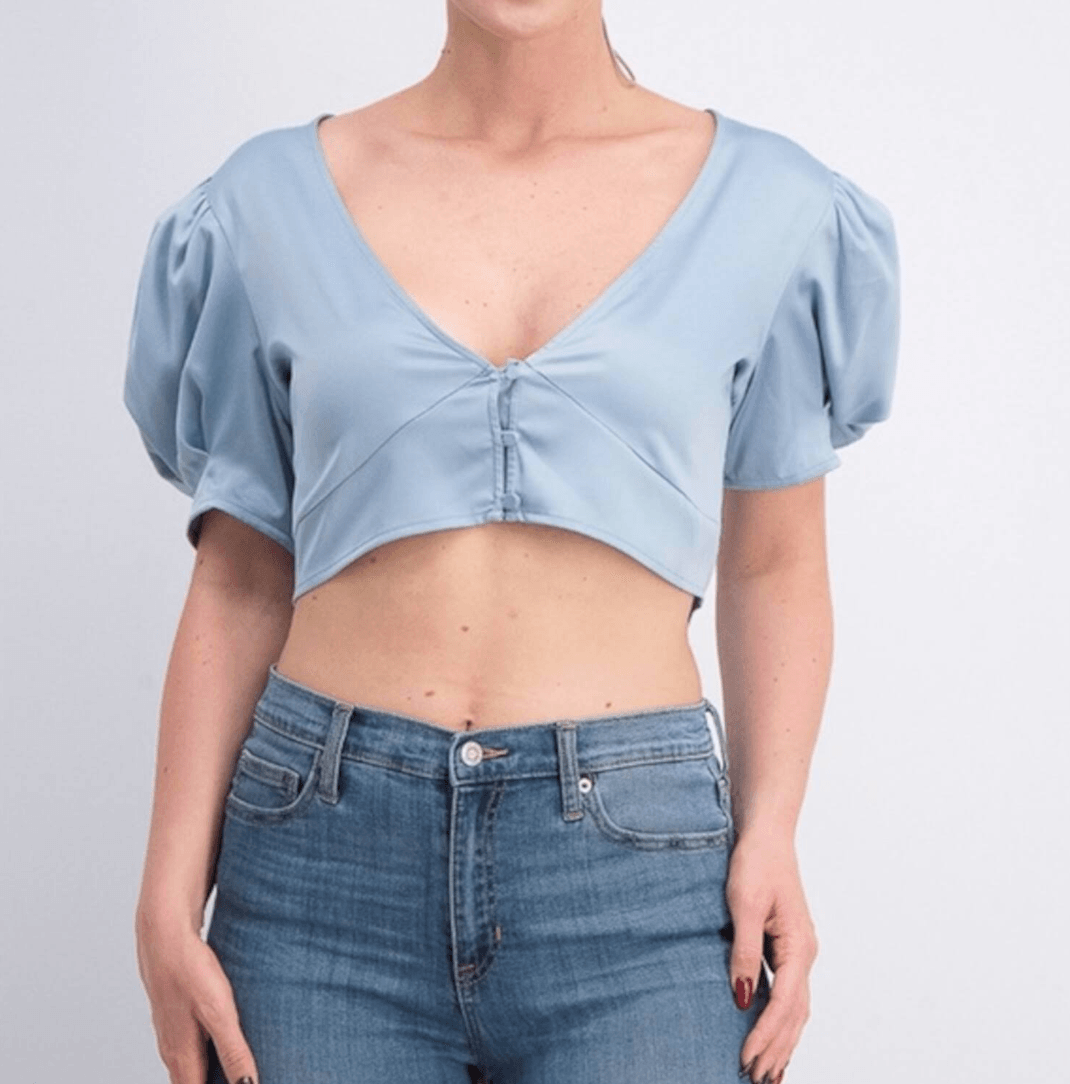 Short Sleeved Cropped Blouse - Endless