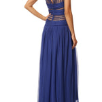 Silk Maxi Dress with Decorative Trim - Endless - UAE Rental and Resale for Women's Fashion
