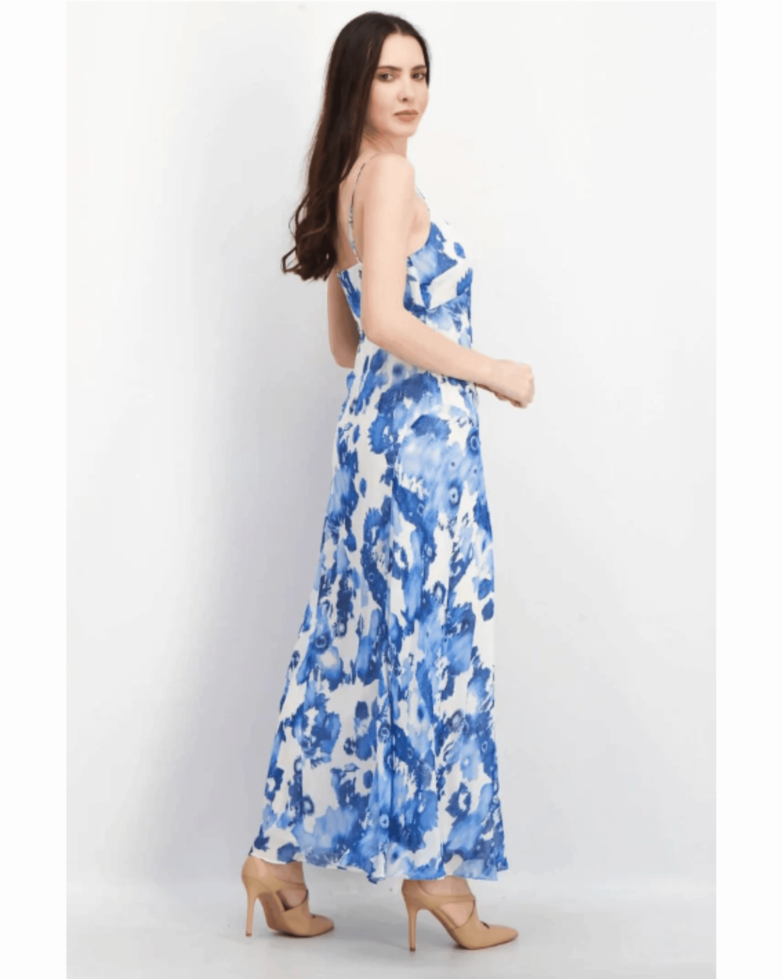 Silk Print Midi Dress - Endless - UAE Rental and Resale for Women's Fashion