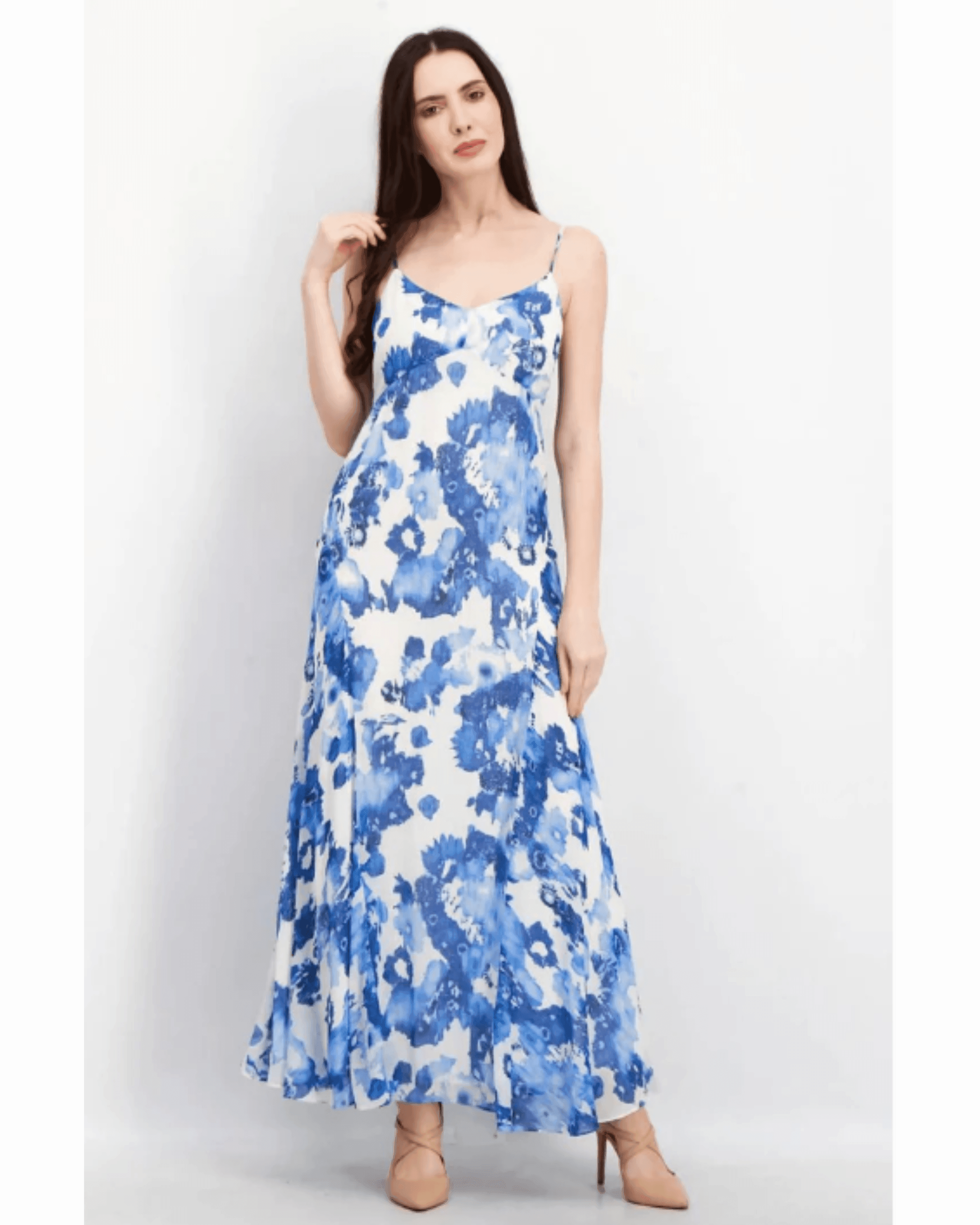 Silk Print Midi Dress - Endless - UAE Rental and Resale for Women's Fashion