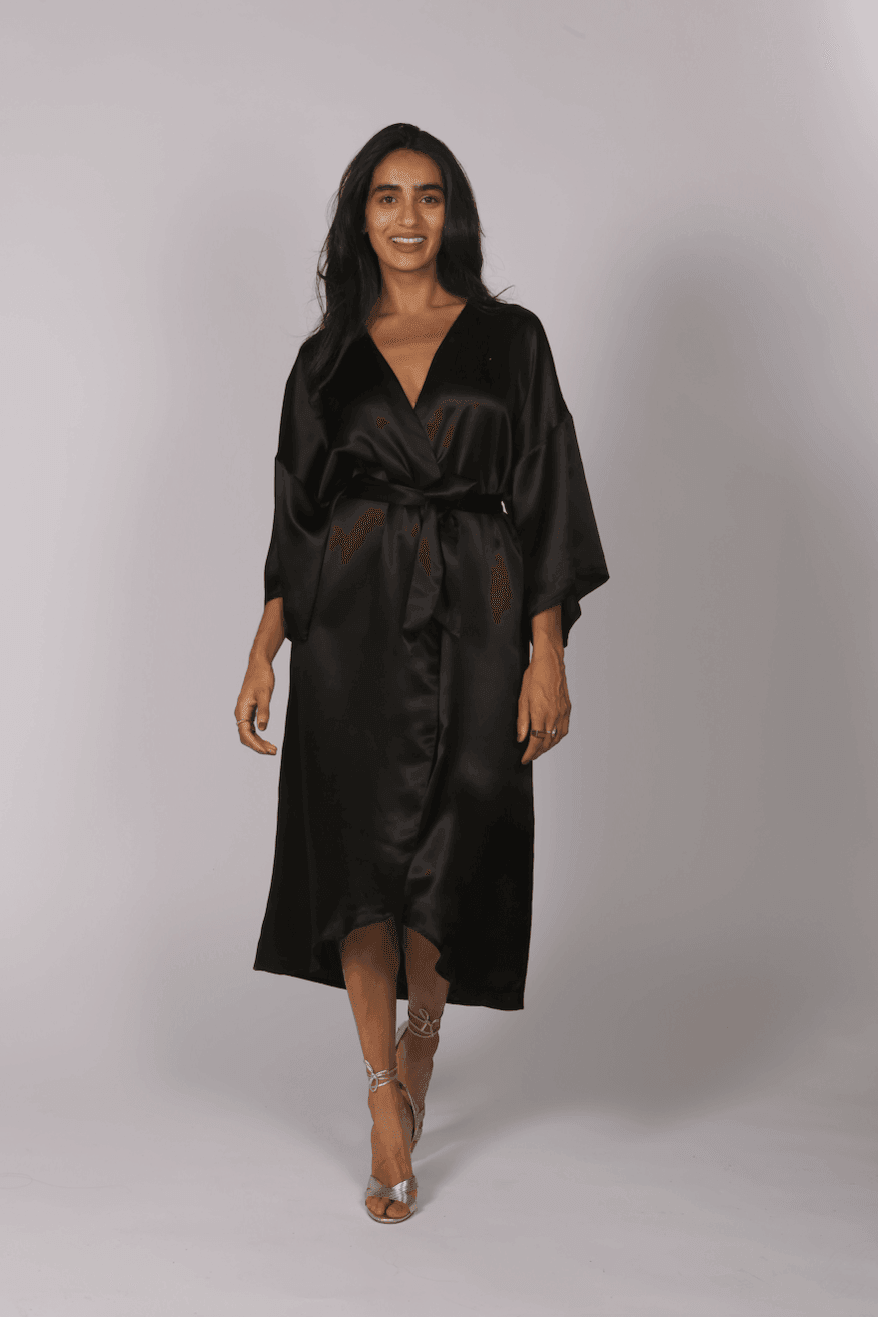 Silk Wrap Kimono Style Dress - Endless - UAE Rental and Resale for Women's Fashion