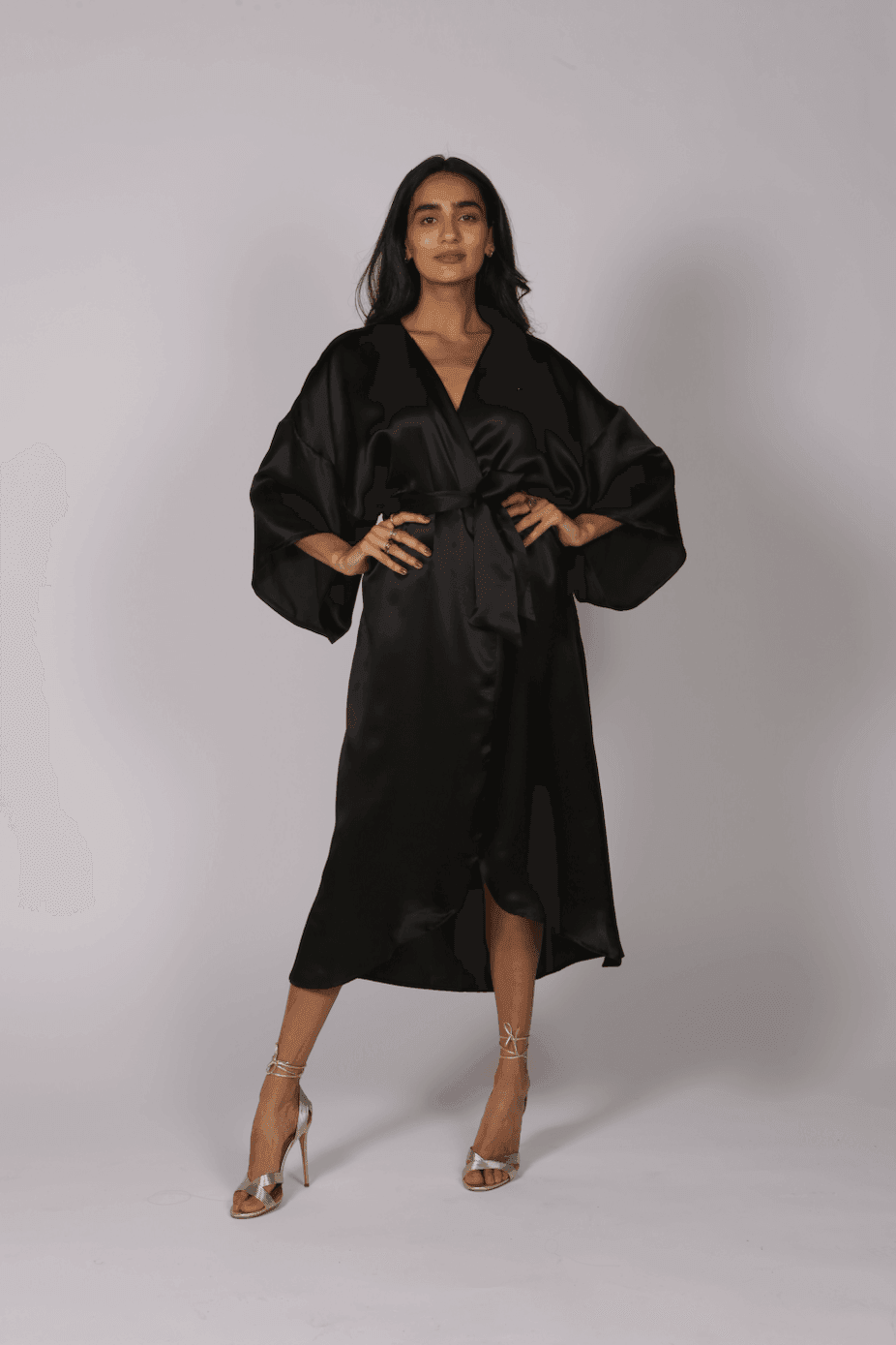 Silk Wrap Kimono Style Dress - Endless - UAE Rental and Resale for Women's Fashion