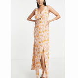 Sleeveless Floral Print Maxi Dress - Endless - UAE Rental and Resale for Women's Fashion