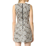 Sleeveless Gold White Embroidered Mini Dress - Endless - UAE Rental and Resale for Women's Fashion