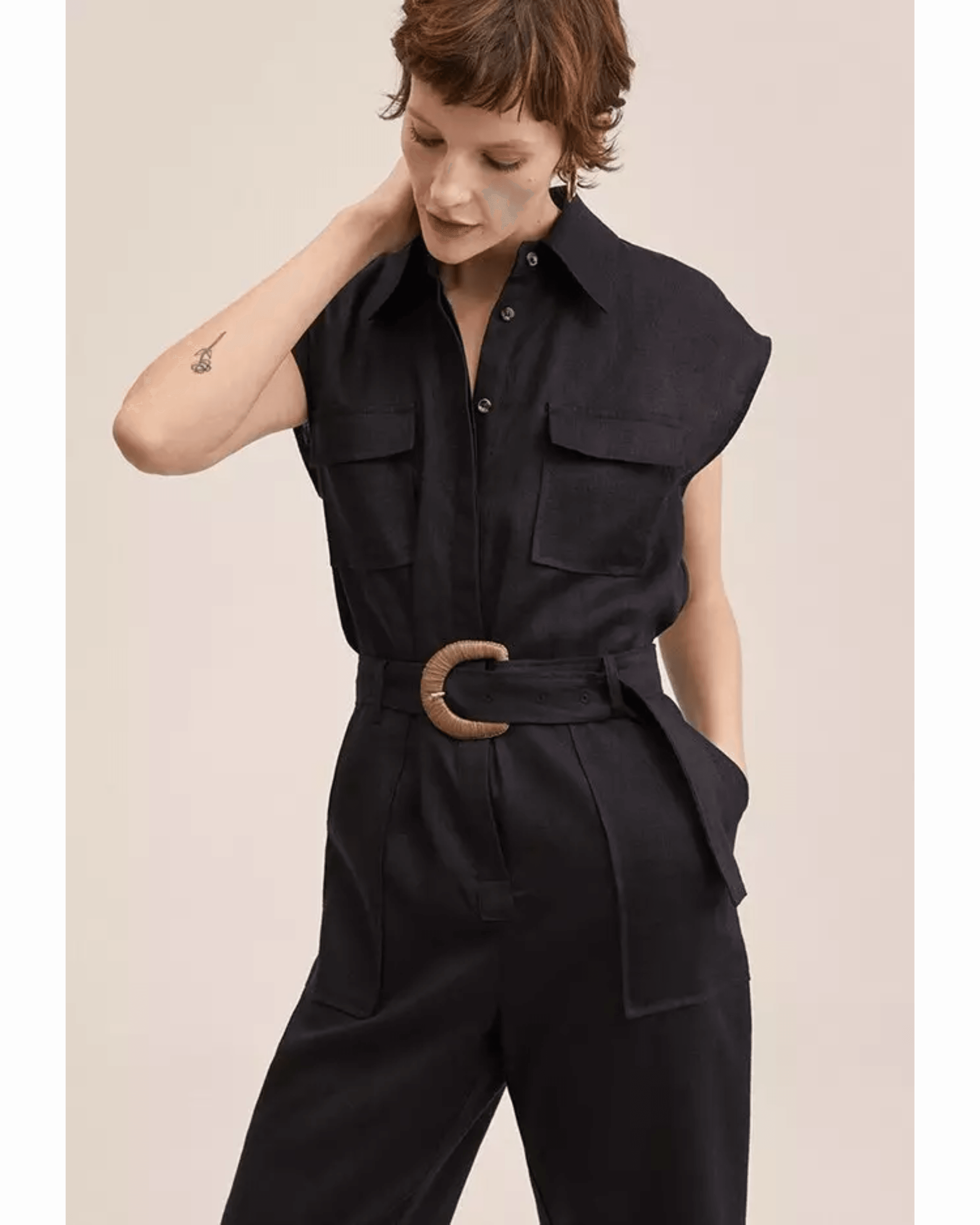 Sleeveless Utility Jumpsuit - Endless - UAE Rental and Resale for Women's Fashion