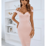 Sleeveless V-neck Bandage Dress - Endless - UAE Rental and Resale for Women's Fashion