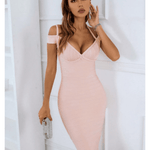 Sleeveless V-neck Bandage Dress - Endless - UAE Rental and Resale for Women's Fashion