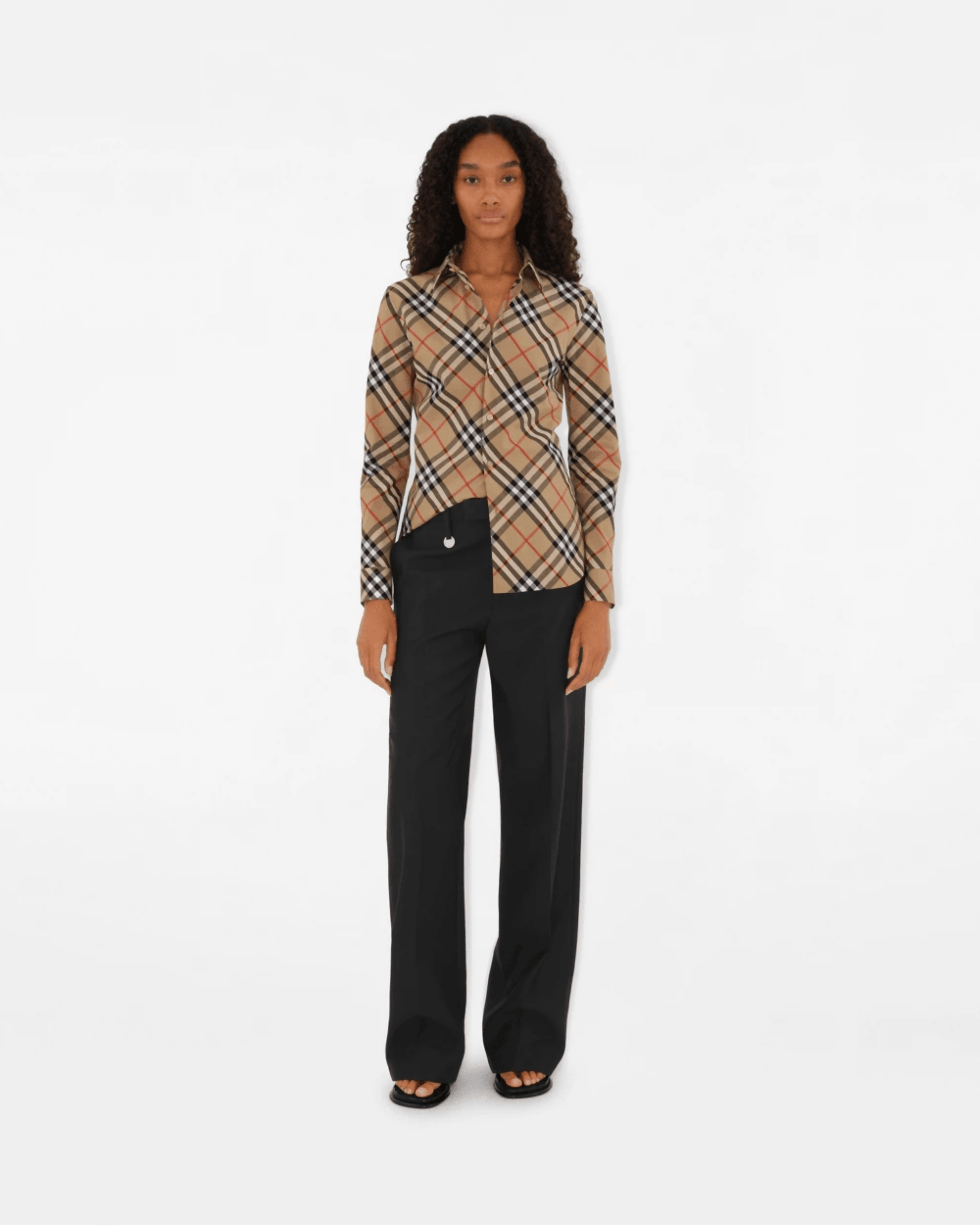 Slim Fit Check Cotton Shirt - Endless - UAE Rental and Resale for Women's Fashion