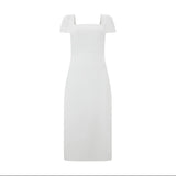 Square Neck Slip Midi Dress