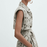 Snakeskin Print Leather Waistcoat - Endless - UAE Rental and Resale for Women's Fashion
