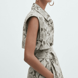 Snakeskin Print Leather Waistcoat - Endless - UAE Rental and Resale for Women's Fashion