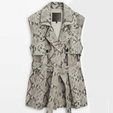 Snakeskin Print Leather Waistcoat - Endless - UAE Rental and Resale for Women's Fashion