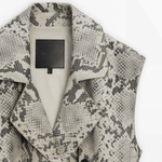 Snakeskin Print Leather Waistcoat - Endless - UAE Rental and Resale for Women's Fashion