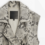 Snakeskin Print Leather Waistcoat - Endless - UAE Rental and Resale for Women's Fashion