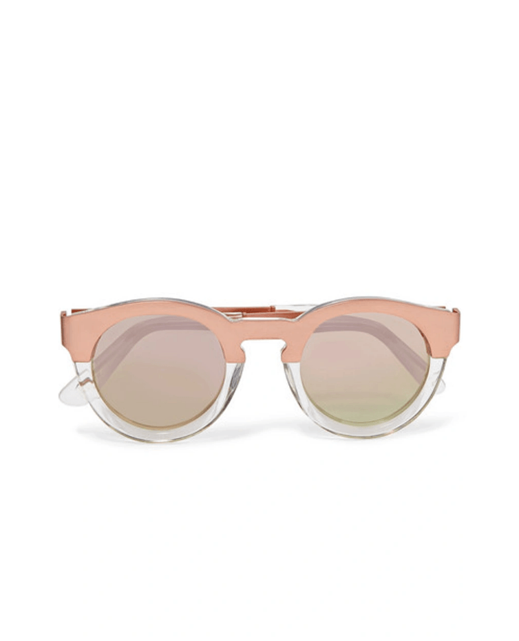 Soelae Round-frame Rose Gold-tone And Acetate Sunglasses In Pink - Endless - UAE Rental and Resale for Women's Fashion