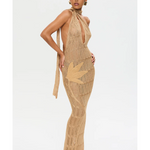 Soleil Halter Knitted Maxi Dress - Endless - UAE Rental and Resale for Women's Fashion