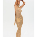 Soleil Halter Knitted Maxi Dress - Endless - UAE Rental and Resale for Women's Fashion