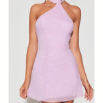 Sorrento Embellished Asymmetric Neck A-Line Mini Dress - Endless - UAE Rental and Resale for Women's Fashion