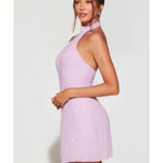 Sorrento Embellished Asymmetric Neck A-Line Mini Dress - Endless - UAE Rental and Resale for Women's Fashion