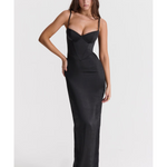Stefania Black Corset Maxi Dress - Endless - UAE Rental and Resale for Women's Fashion