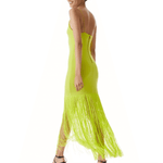 Steph Scoop Neck Fringe Dress - Endless - UAE Rental and Resale for Women's Fashion