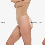 Beige foam booty pad with rounded edges for enhancing shape and comfort — Underhance | Endless UAE