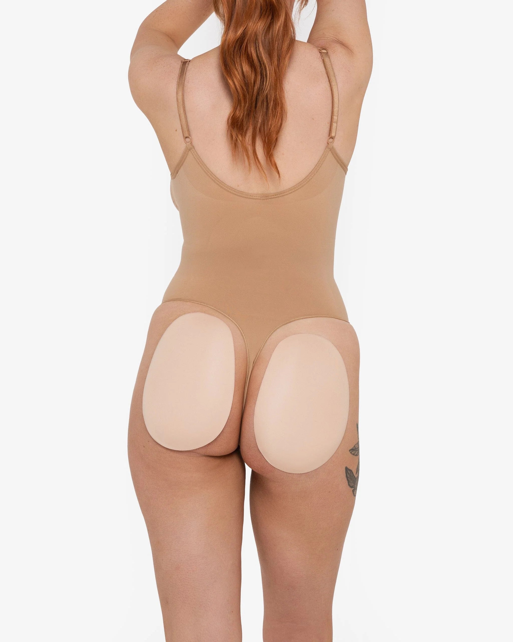 Beige foam booty pad with rounded edges for enhancing shape and comfort — Underhance | Endless UAE