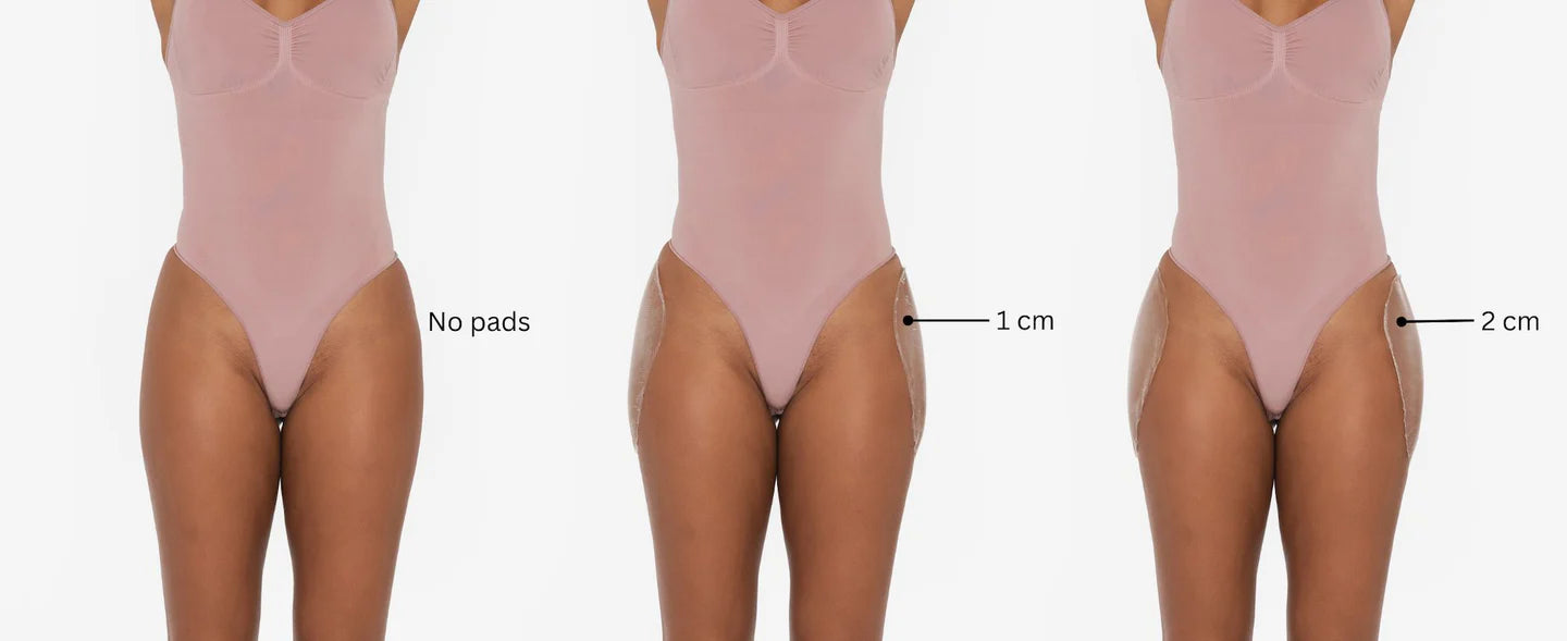 Silicone hip pads for body contouring in cream color — Underhance | Endless UAE