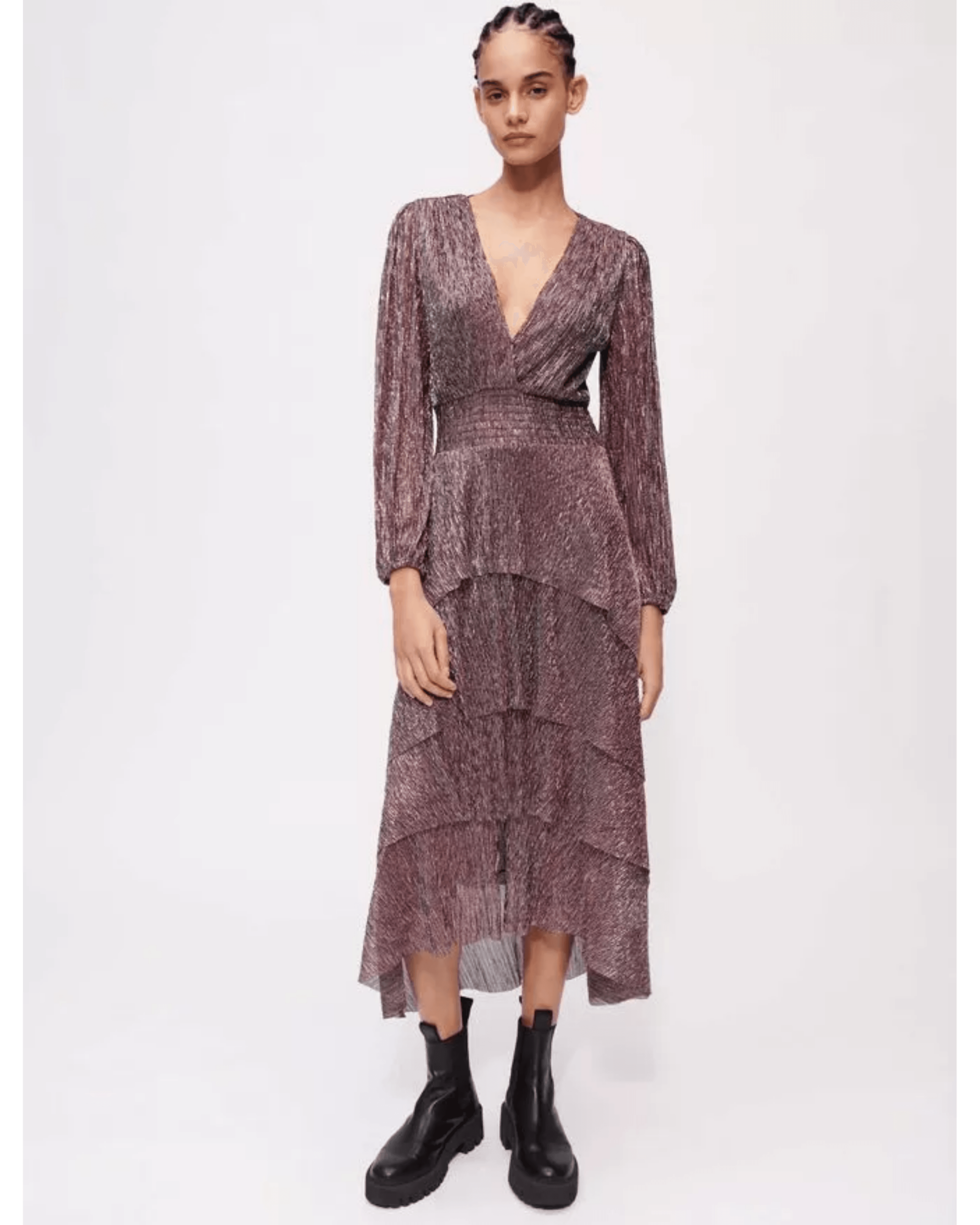 Stretch Lurex Fabric Dressv - Endless - UAE Rental and Resale for Women's Fashion