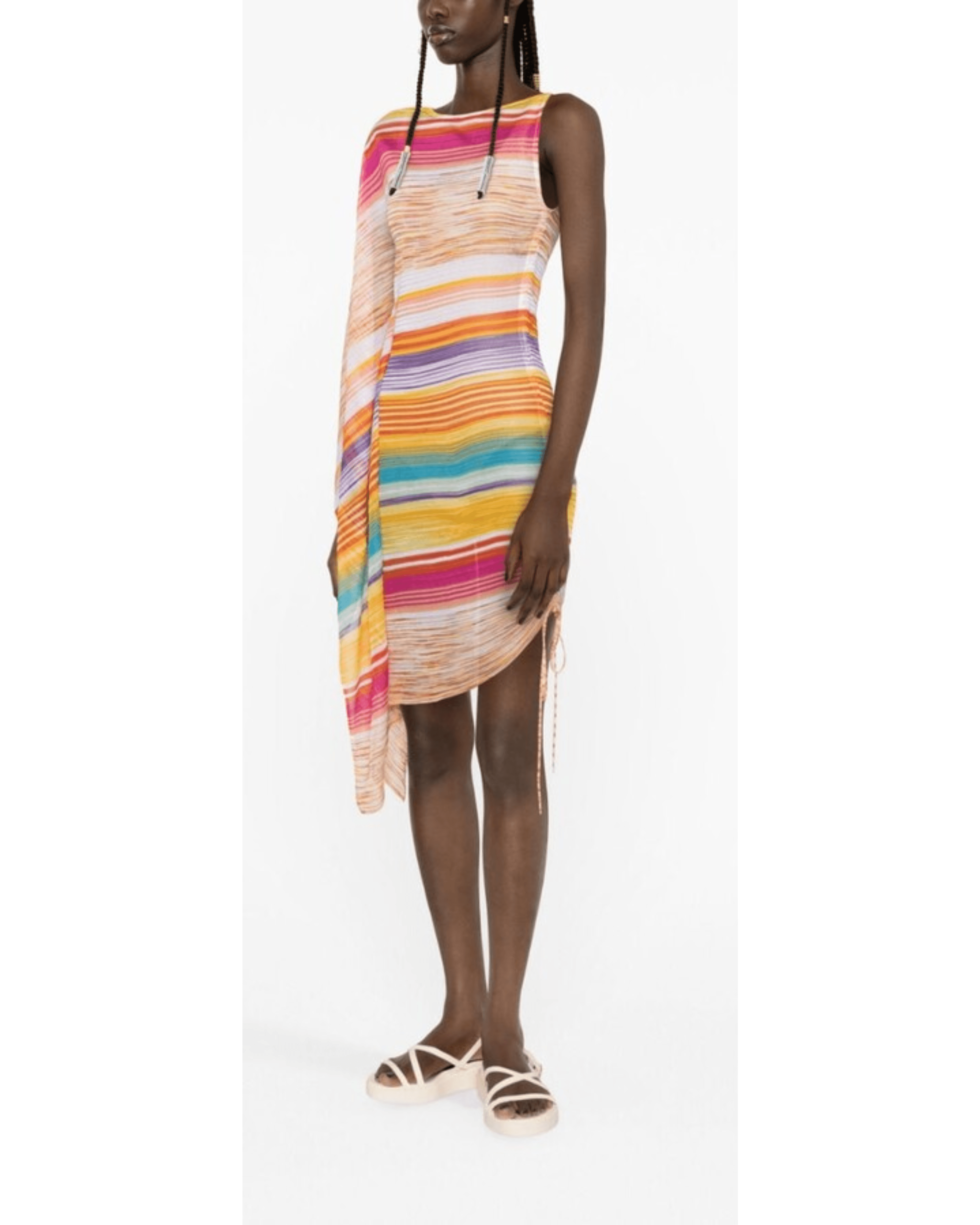 Striped Asymmetric Beach Dress - Endless - UAE Rental and Resale for Women's Fashion