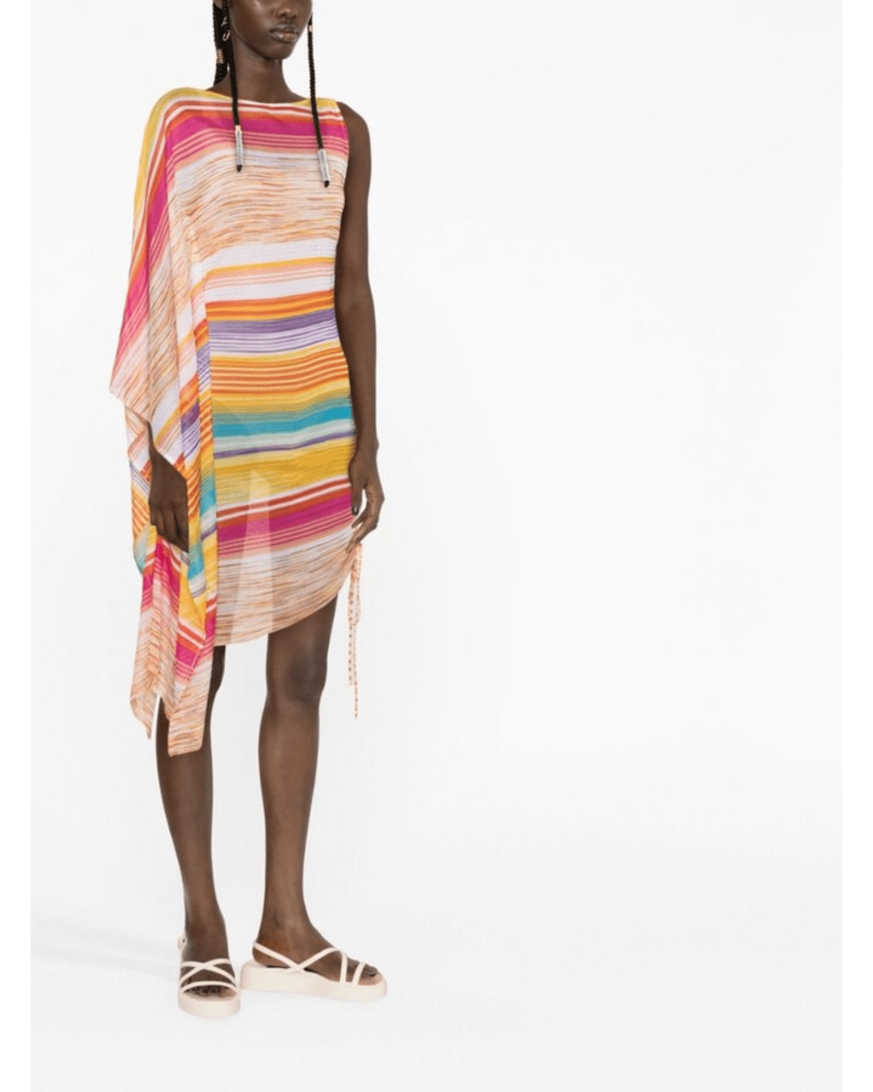 Striped Asymmetric Beach Dress - Endless - UAE Rental and Resale for Women's Fashion