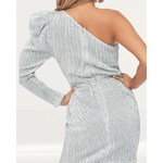 Structured One Shoulder Sequin Mini Dress - Endless - UAE Rental and Resale for Women's Fashion