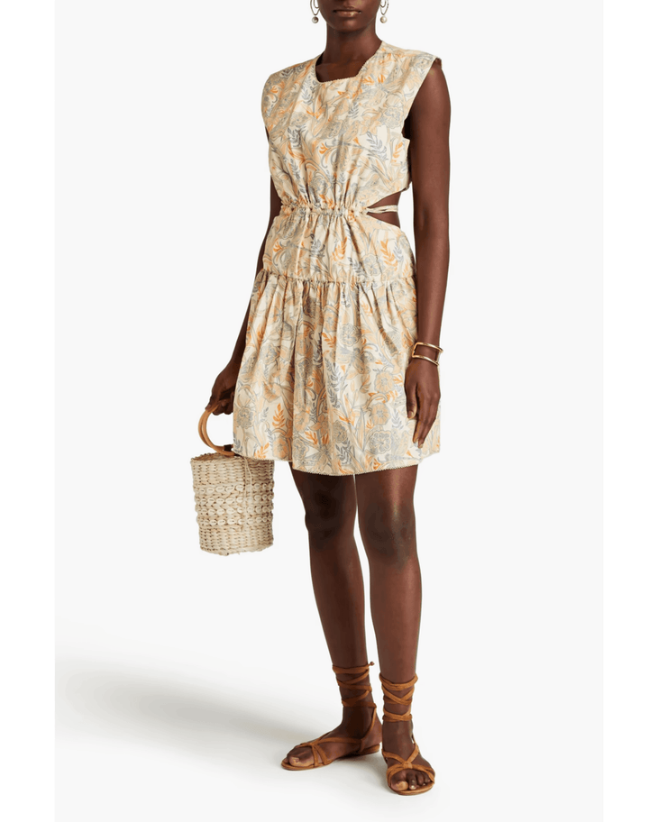 Sucre Cutout Printed Cotton-Poplin Mini Dress - Endless - UAE Rental and Resale for Women's Fashion