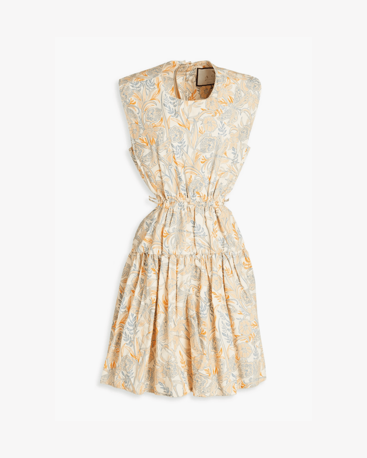 Sucre Cutout Printed Cotton-Poplin Mini Dress - Endless - UAE Rental and Resale for Women's Fashion