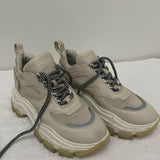 Suede and Leather Lace Up Low Top Sneakers - Endless - UAE Rental and Resale for Women's Fashion