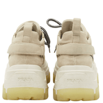 Suede and Leather Lace Up Low Top Sneakers - Endless - UAE Rental and Resale for Women's Fashion